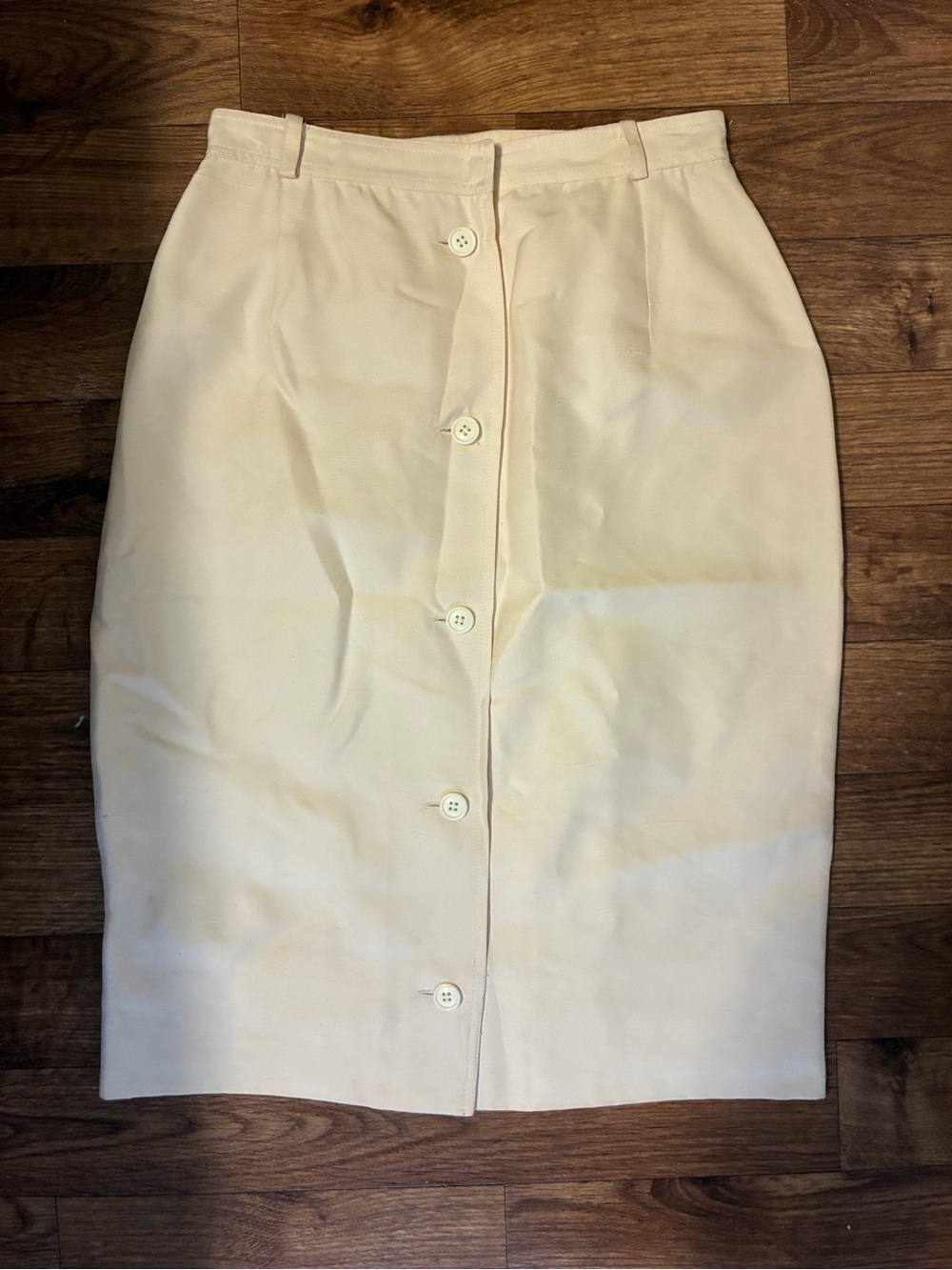 Gucci Cream Button-Front Pencil Skirt
